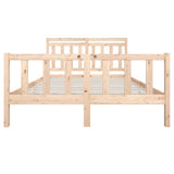 Bed Frame without Mattress King Size Solid Wood 3100963