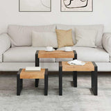 Nesting Tables 3 pcs Solid Wood 321552