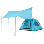 ZNTS Camping Tent Dome 4-Person Blue Quick Release 4004144