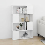 Book Cabinet Room Divider White 80x24x124.5 cm Engineered Wood 809134