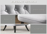 Fabric Single Sofa Dining Chair Tub Chair Upholstered W/ Pillow Solid Wood Leg Home Living Room T3398P328130