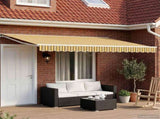 Manual Retractable Awning Yellow, Grey and White 5 x 3 m 3420336
