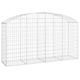 Arched Gabion Basket 200x50x100/120 cm Galvanised Iron 153475