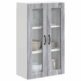 Wall Glass Cabinet PORTO Grey Sonoma 60 x 31 x 100 cm 885531