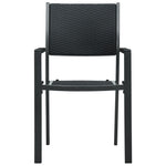 ZNTS 7 Piece Garden Dining Set Black 3099267