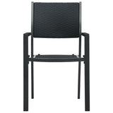 ZNTS 7 Piece Garden Dining Set Black 3099267