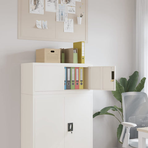 ZNTS File Cabinet White 90x40x40 cm Steel 339716