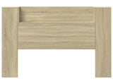 Storage Headboard with LED Sonoma Oak Engineered Wood 3418663