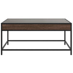 ZNTS Coffee Table with Infinity LED Brown Oak 90x50x41 cm 847691