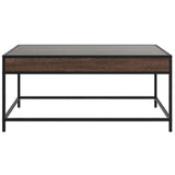 ZNTS Coffee Table with Infinity LED Brown Oak 90x50x41 cm 847691