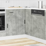 Kitchen Corner Base Cabinet Porto Concrete Grey Engineered Wood 853991