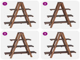 Folding Rack Brown 79.5 x 35 x 112 cm Solid Reclaim Wood 42012404
