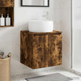 Wall-Mounted Sink Vanity Smoked Oak 49.5 x 44.5 x 66 cm 890457