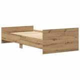 Bed Frame without Mattress Artisan Oak 75x190 cm Engineered Wood 862311