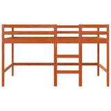 Loft Bed Wax Brown 90 x 190 cm Solid Pine Wood 867838