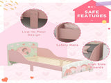 Toddler Bed Frame, Kids Bedroom Furniture for Ages 3-6 Years, Pink T3398P347983