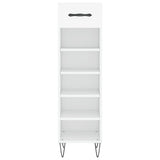 Shoe Cabinet White 30x35x105 cm Engineered Wood 829668
