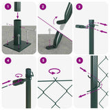 Welded Wire Fence with Concrete Base 10 x 1.4 m 3351231