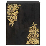 Wall Cabinet with Door Black 38 x 33 x 48 cm Solid Mango Wood 4018828