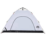 Camping Tent 4-Person White Blackout Fabric Quick Release 4004172