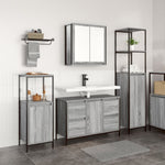 ZNTS 3-Piece Bathroom Furniture Set in Grey Sonoma Engineered Wood 3328382