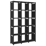 322618 15-Cube Display Shelf Black 103x30x175,5 cm Fabric