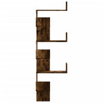 ZNTS Wall Corner Shelf Smoked Oak 45x45x147 cm Engineered Wood 852640