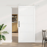 Sliding Door ORKDAL White 93 x 202 cm Solid Pine Wood 3333711