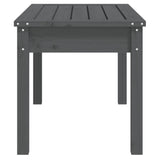 Garden Bench Grey Solid pine wood Medium Tough Garden Bench 823999
