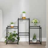 Flower Stand 83x25x60 cm Black Iron 343125
