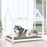 Dog Bed White 111x80x100 cm Solid Wood Pine 822218