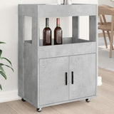 Bar Cart Concrete Grey 60x39.5x89 cm Engineered Wood 848272
