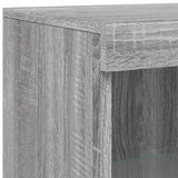 Sideboard with LED Lights Grey Sonoma 181.5x37x100 cm 3209154