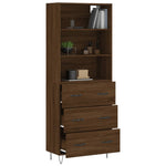 Highboard Brown Oak 69.5x34x180 cm Engineered Wood 3189380