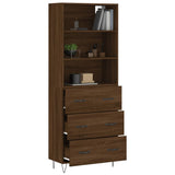 Highboard Brown Oak 69.5x34x180 cm Engineered Wood 3189380