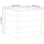 Garden Raised Bed WPC 100x100x91 cm Grey 43606