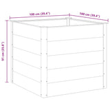 Garden Raised Bed WPC 100x100x91 cm Grey 43606