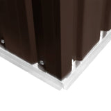 Garden Shed 257x298x178 cm Metal Brown 143343