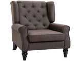 Wingback Accent Chair, Retro Upholstered Button Tufted Occasional Chair for Living Room and Bedroom, T3398P328124