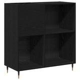 Record Cabinet Black Oak 85 x 38 x 89 cm Engineered Wood 862910