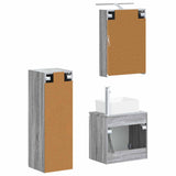 Bathroom Furniture Set 4 pcs Grey Sonoma 3407436