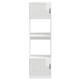 Oven Cabinets 2 pcs Lucca Gloss White Engineered Wood 3315043