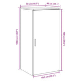 Storage Cabinet Smoked Oak 50x45x103.5 cm Engineered Wood 859046
