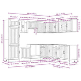 14 Piece Kitchen Cabinet Set Lucca Sonoma Oak Engineered Wood 3314984