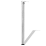 4 Height Adjustable Table Legs Brushed Nickel 870 mm 242137