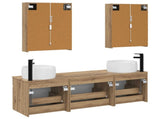 Bathroom Cabinet Set 5 pcs Artisan Oak Engineered Wood 3406654