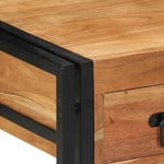 ZNTS Nightstands 2 pack 40x40x50 cm Solid Acacia Wood 4016705