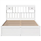Bed Frame without Mattress White 160x200 cm Solid Wood Pine 3323489