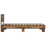 Bed Frame with Headboard Old Wood 80 x 200 cm Engineered Wood 8009091
