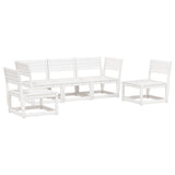 5 Piece Garden Sofa Set White Solid Wood Pine 3216971